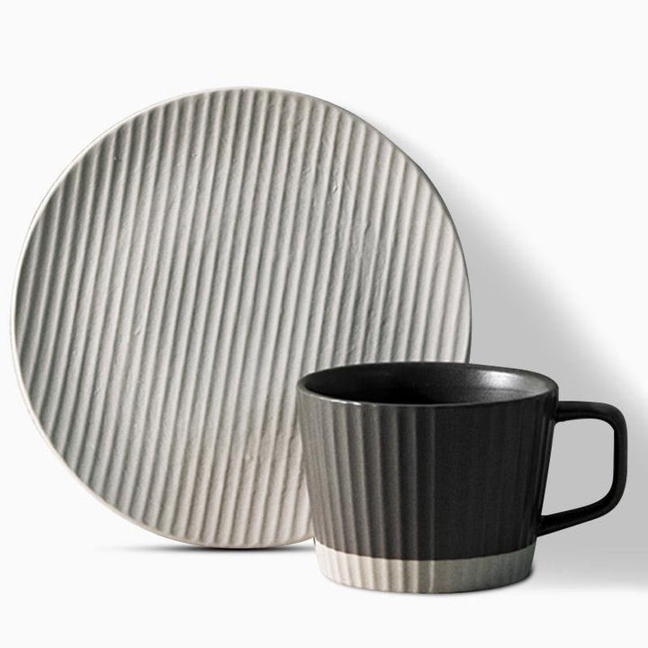 ElegantSips – Stoneware Coffee Mug Set with Spoon Bowlift