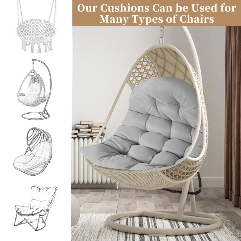 BowLift | Comfort Cushion for Garden and Swing Chair – Dark Grey – 80x120 cm – For Indoor & Outdoor