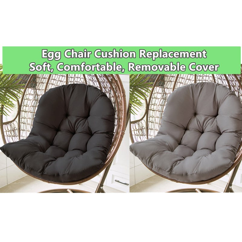 Comfort Cushion for Garden and Swing Chair – Dark Grey – 80x120 cm – For Indoor & Outdoor | Bowlift