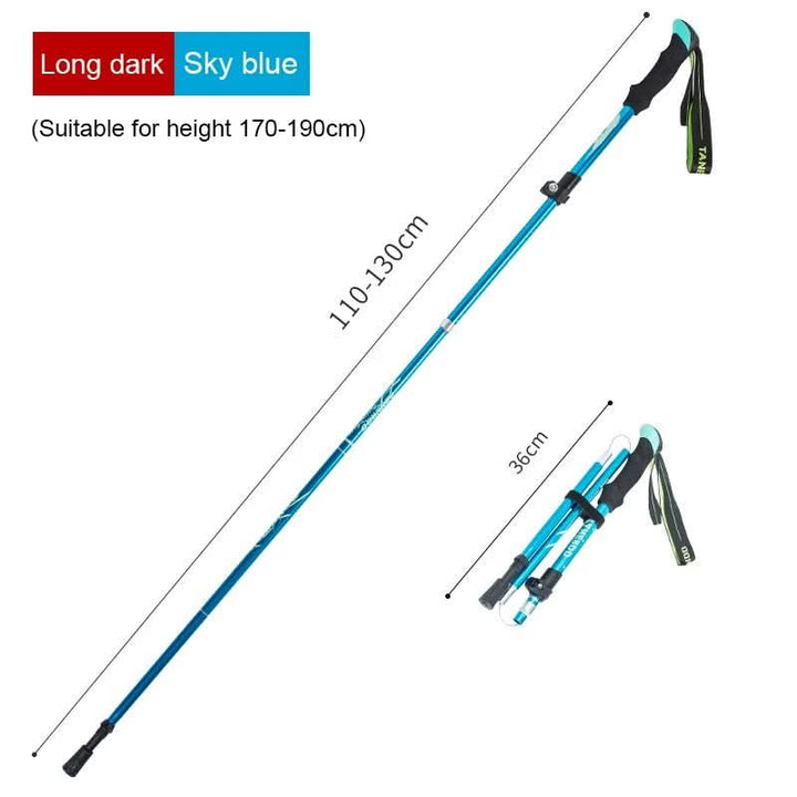 BowLift | Ultralight 5-piece telescopic trekking poles for mountain and hiking tours