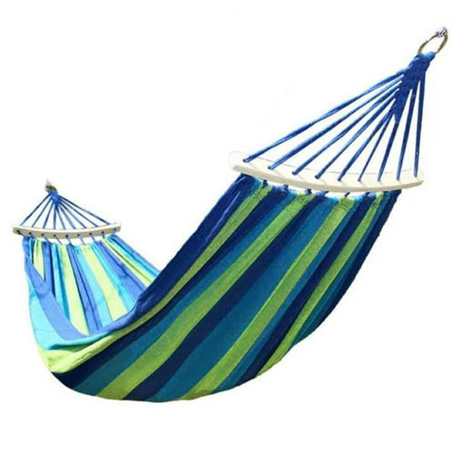 Hammock - by Camping Hammock (blue striped) | Bowlift