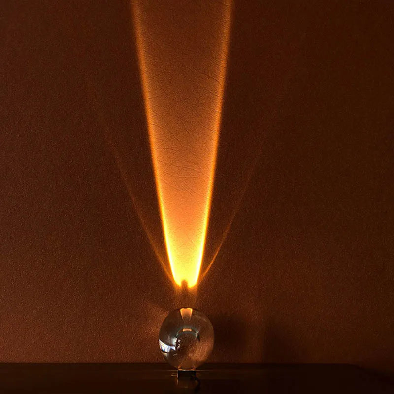 BowLift | Crystal LED Table Lamp "Eye of the Sky" – Italian Designer Nightstand Projector Lamp for Living and Bedroom Decoration