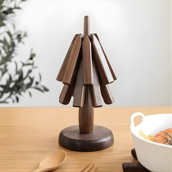 BowLift | Wooden Table Mat Tree Design Coaster