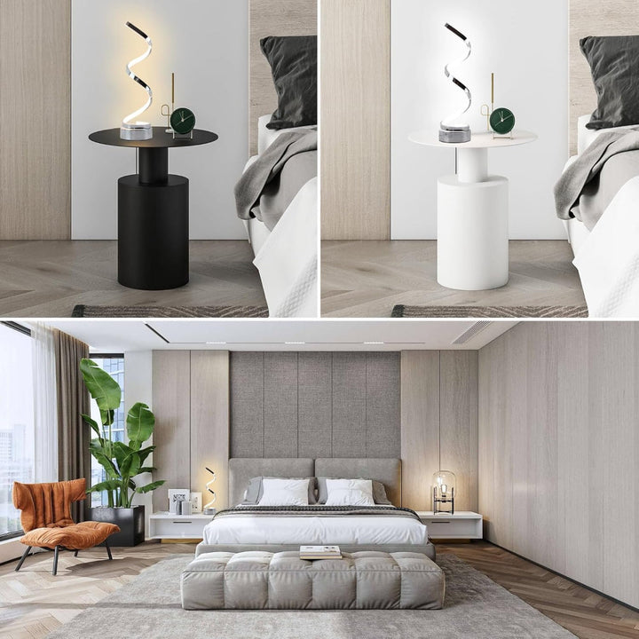 SpiralLight LED Table Lamp With Dimmable Lighting and Touch Control | Bowlift