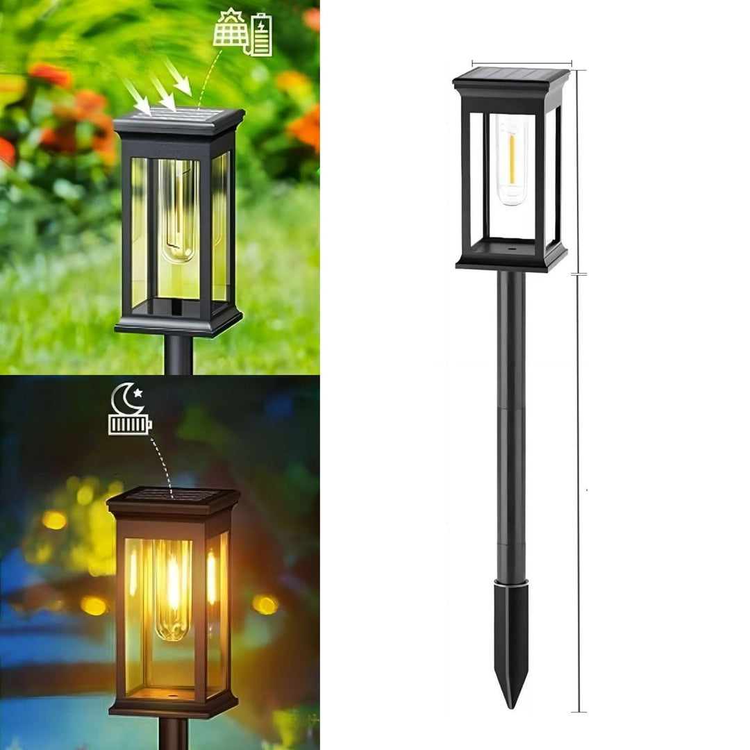 Solar-powered garden light for outdoor use - Modern LED pathway light for lighting pathways, terraces, and gardens | Bowlift
