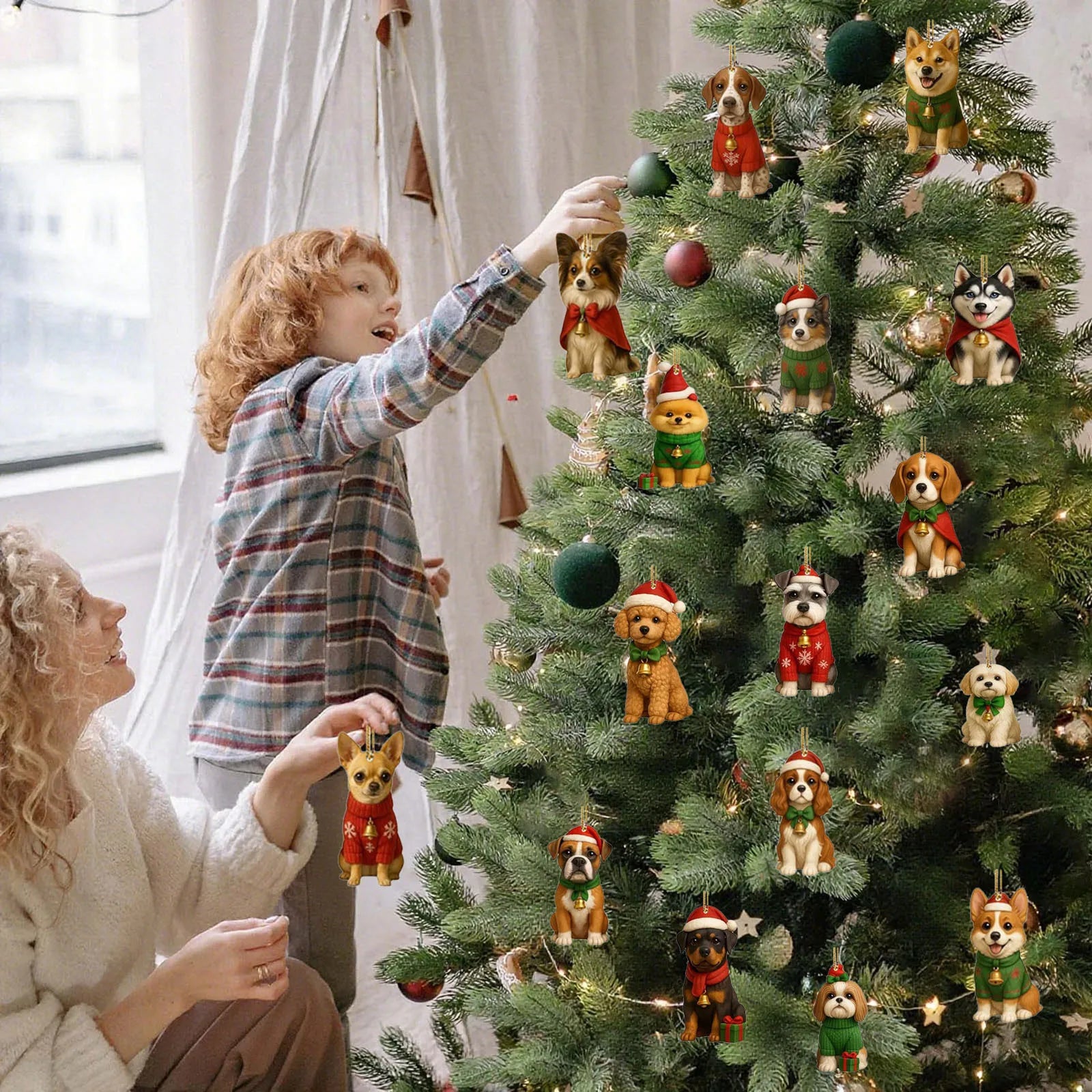 BowLift | Dachshund Advent Calendar with 24 Figures for Dog Lovers – Festive Christmas Countdown Decoration in Multicolor