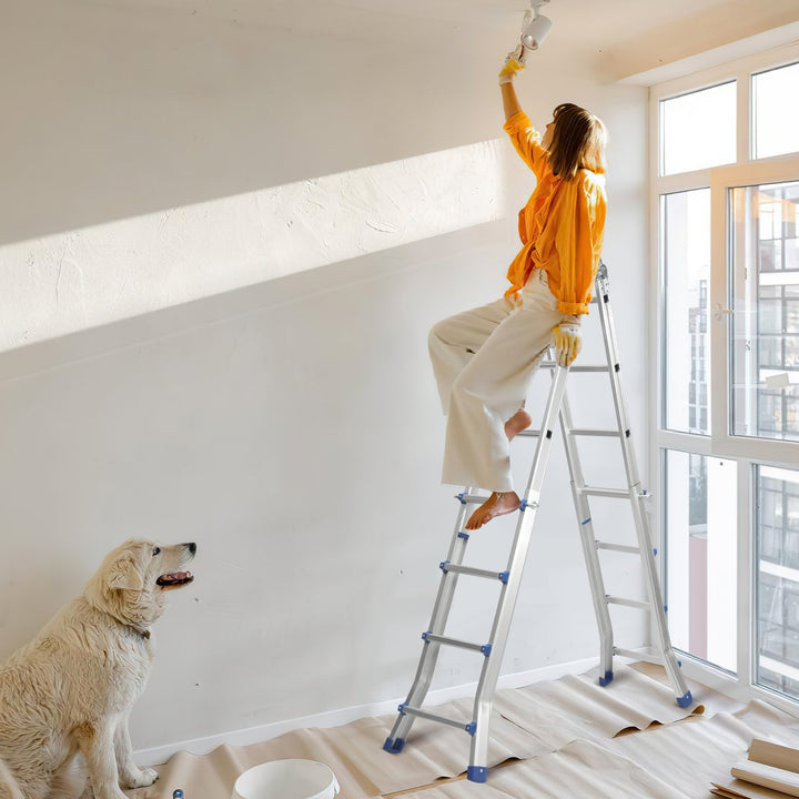 Telescopic ladder Multifunctional ladder 3 in 1 Aluminum ladder | Bowlift
