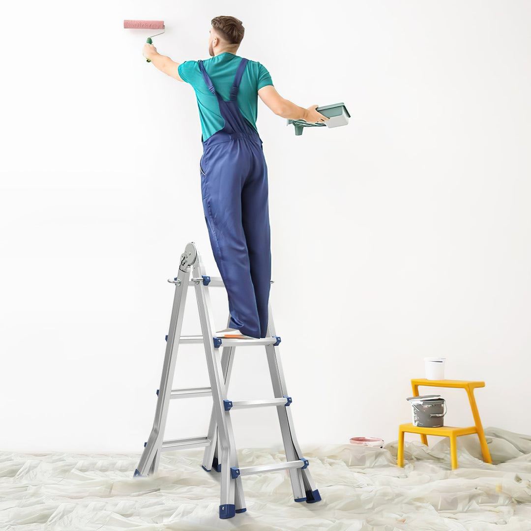 Telescopic ladder Multifunctional ladder 3 in 1 Aluminum ladder | Bowlift