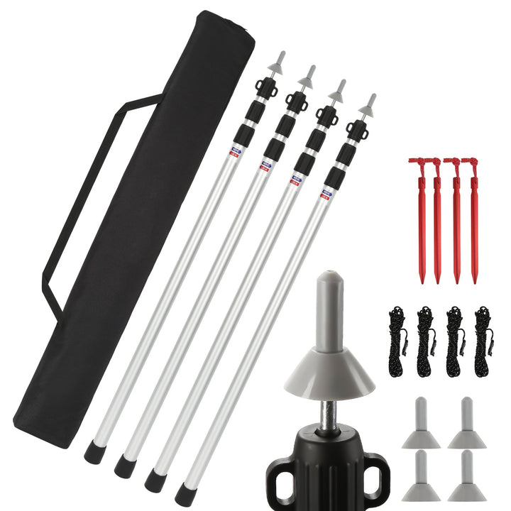Telescopic pole for tents Adjustable Aluminum | Bowlift