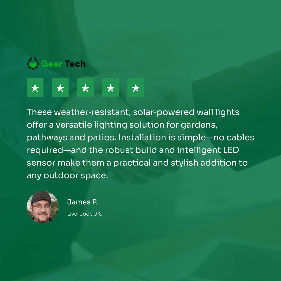 BowLift | Wireless LED Solar Wall Lights - Outdoor Garden Lighting for Pathways & Patios, Energy-Efficient & Weather-Resistant