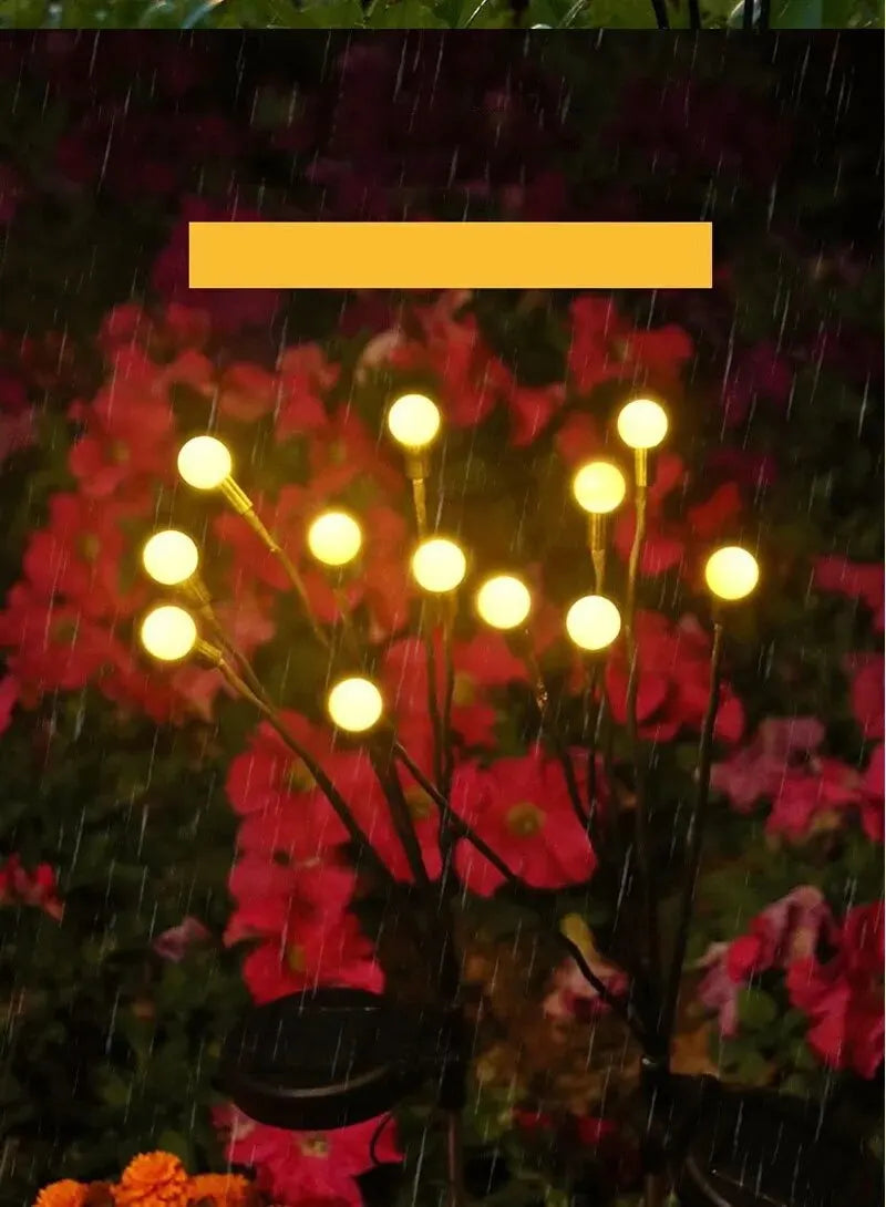 Solar-powered Firefly Garden Light - Three-headed LED Lamp for Outdoors | Bowlift