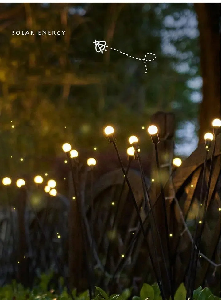 Solar-powered Firefly Garden Light - Three-headed LED Lamp for Outdoors | Bowlift