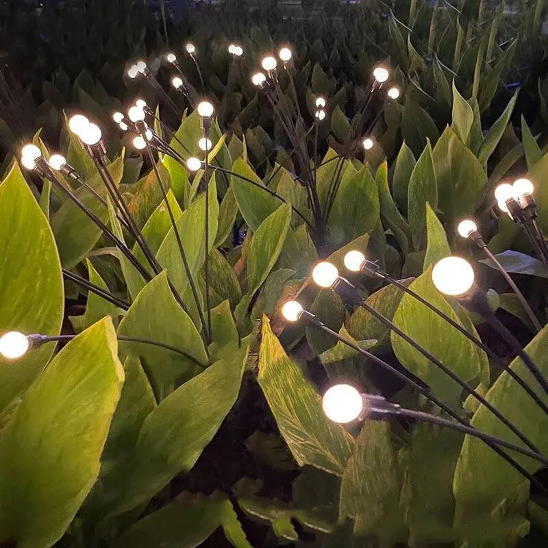 Solar-powered Firefly Garden Light - Three-headed LED Lamp for Outdoors | Bowlift