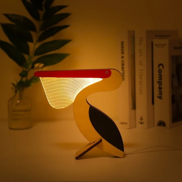 BowLift | Animal LED Night Light Wood Acrylic Table USB Lights