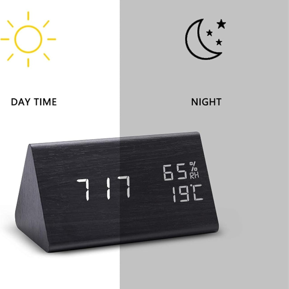 BowLift | Elora Wooden LED Alarm Clock Digital Display