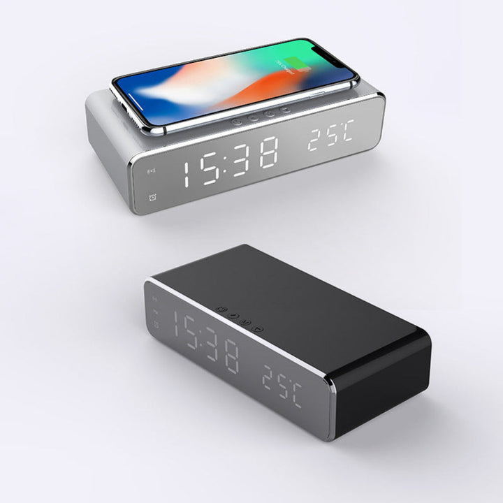 BowLift | TimeCharge – LED Alarm Clock with Built-In Wireless Charging Pad