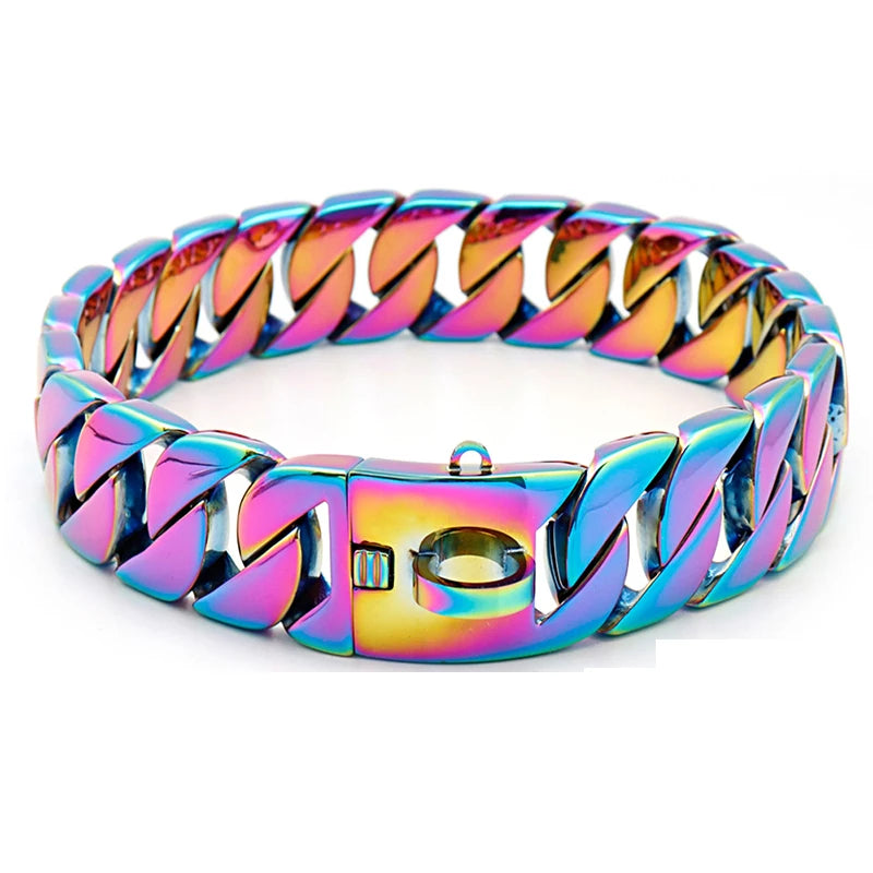 BowLift | KrachtNeck Metal Dog Collar – Sturdy Stainless Steel Collar for Large Dogs