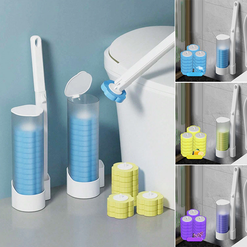 BowLift | Antibacterial Disposable Toilet Brush with Hygienic Sponge Head and Holder