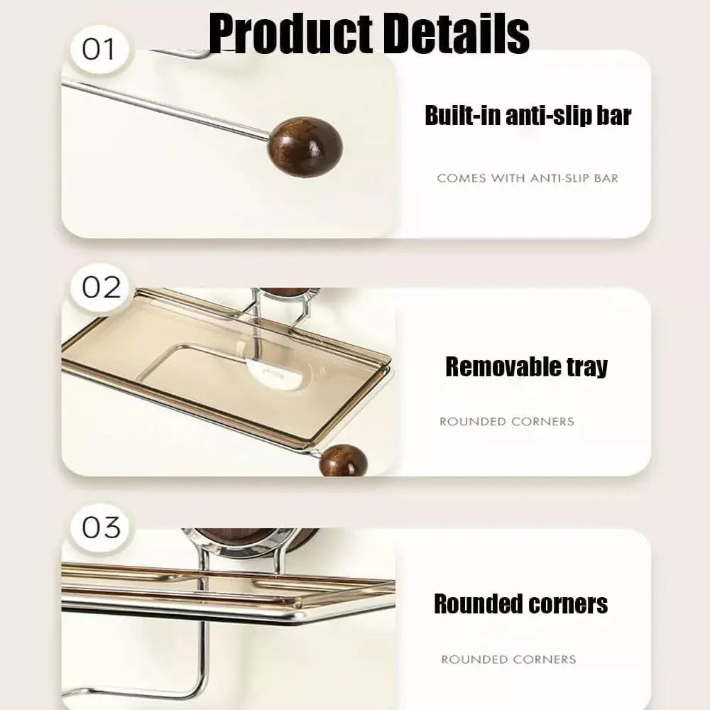 BowLift | Stainless Steel Toilet Paper Holder with Suction Mechanism – No Drilling