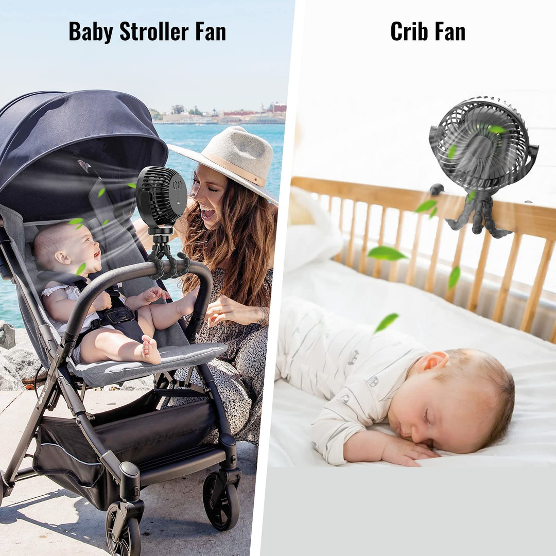 Portable Stroller Fan with 8000mAh Battery | Bowlift