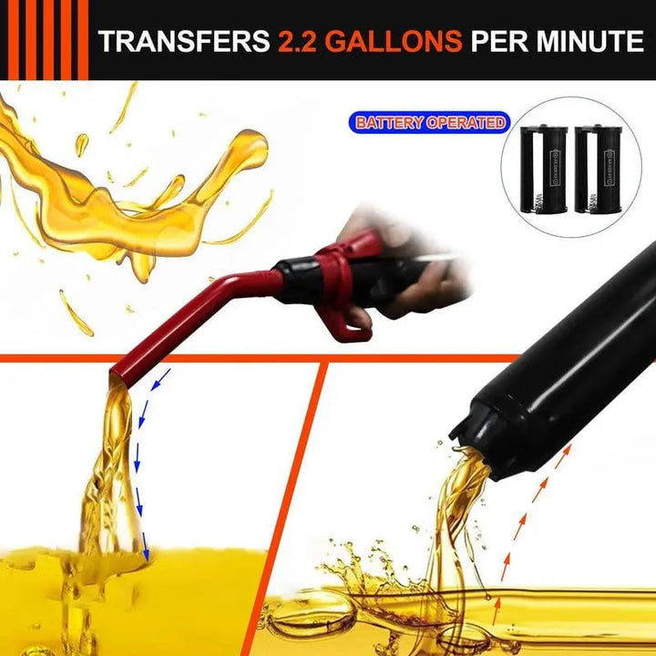 BowLift | Portable Battery Transfer Pump – With long suction hose and adjustable flow regulator