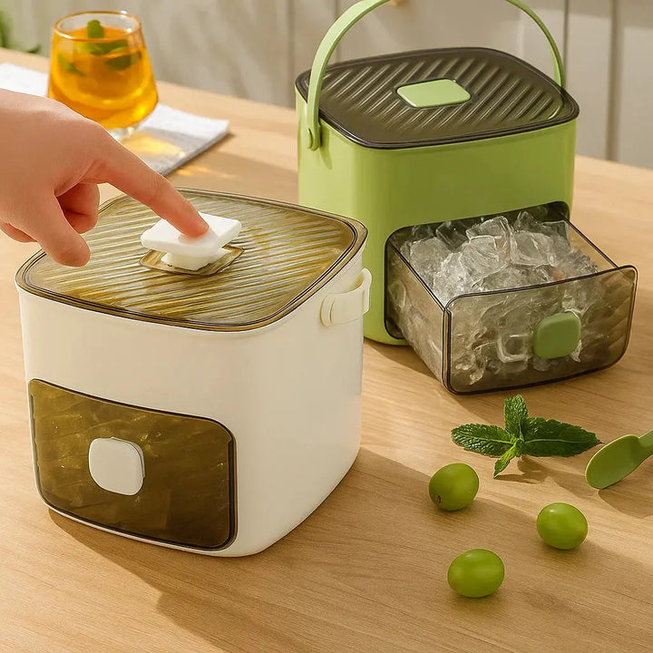 BowLift | No more sticky ice cubes – Box with practical press function