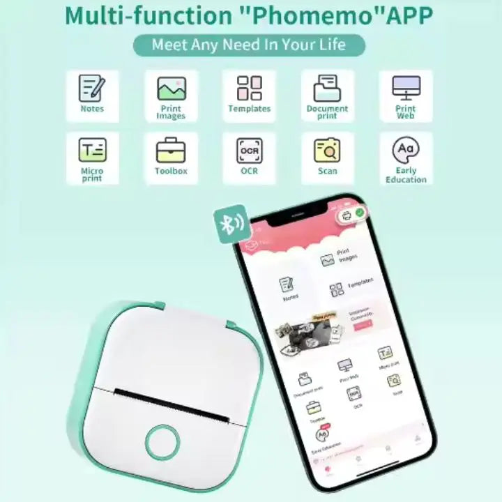 BowLift | Portable Mini Printer – Roll included