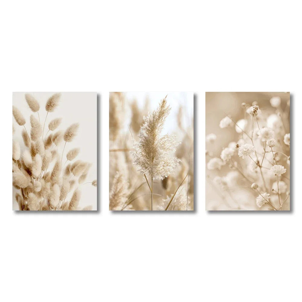 Tranquil Sea Grass Beach Seaside Landscape Wall Art Fine Art Canvas Prints Scandinavian Pictures Of Calm For Inspirational Living Room Decor | Bowlift