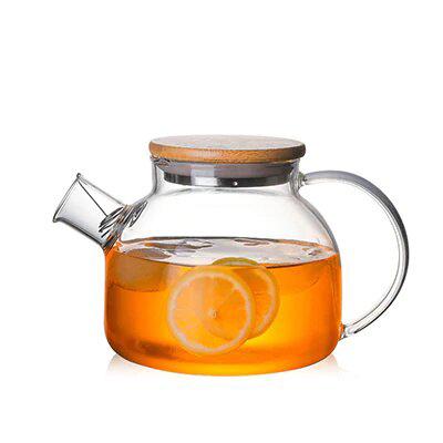 Transparent borosilicate glass teapot Bowlift