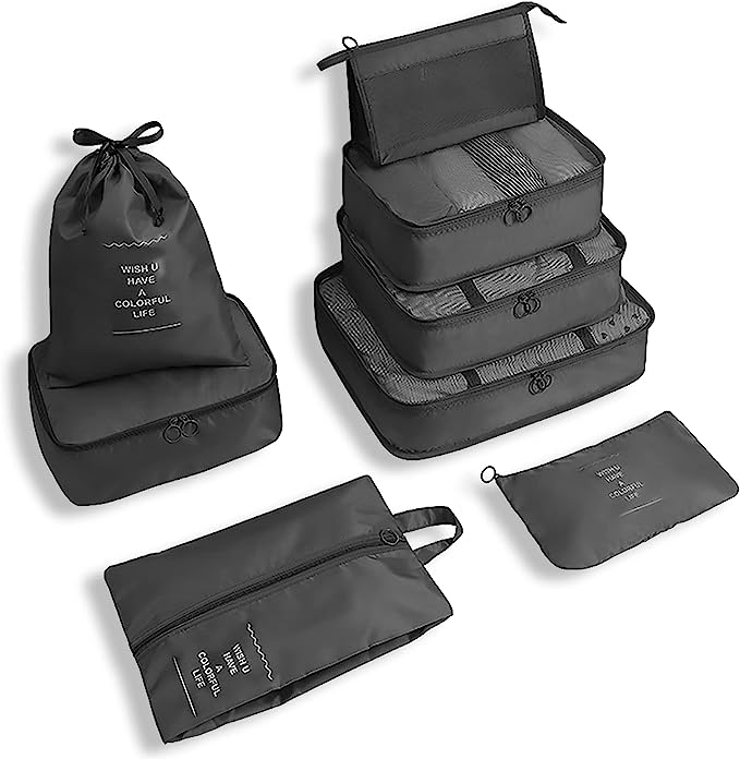 BowLift | Easy-Pack Travel Cubes | 8-Piece Set for Organized Packing & Hassle-Free Travel