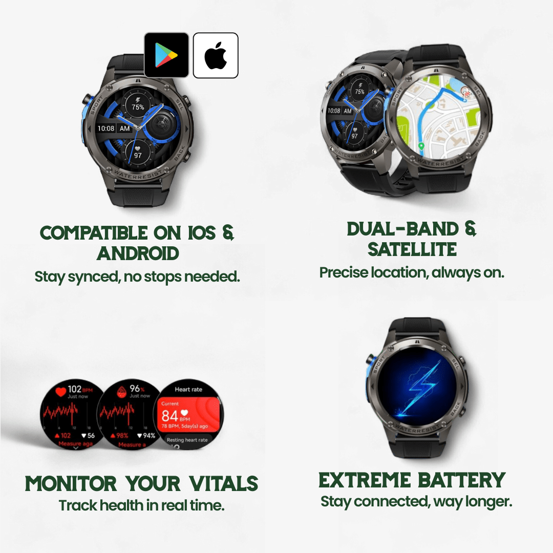 BowLift | Outdoor Smartwatch with GPS and Health Monitoring