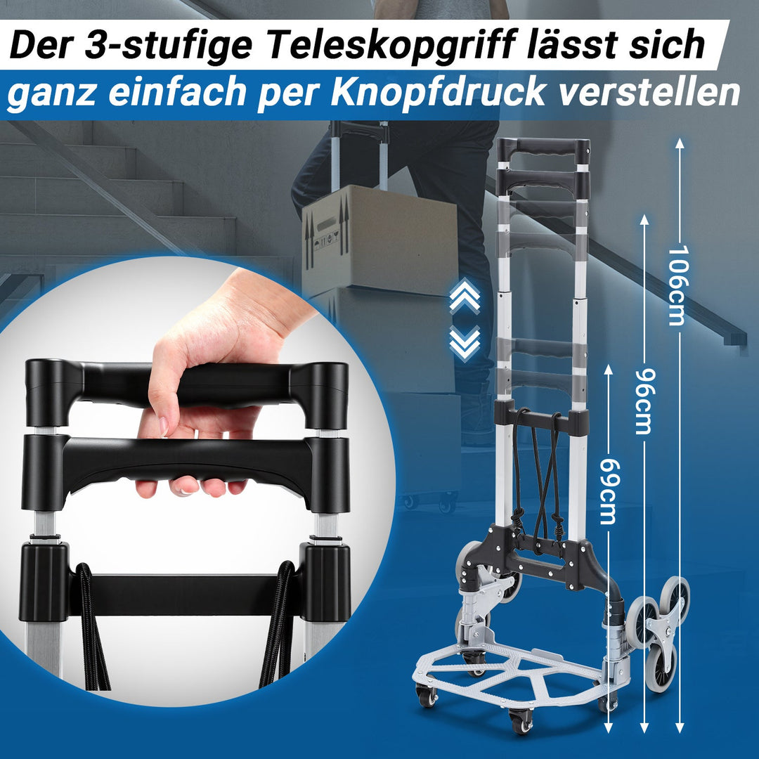 Stair Climber Trolley Foldable Stair Hand Truck up to 75kg | Bowlift