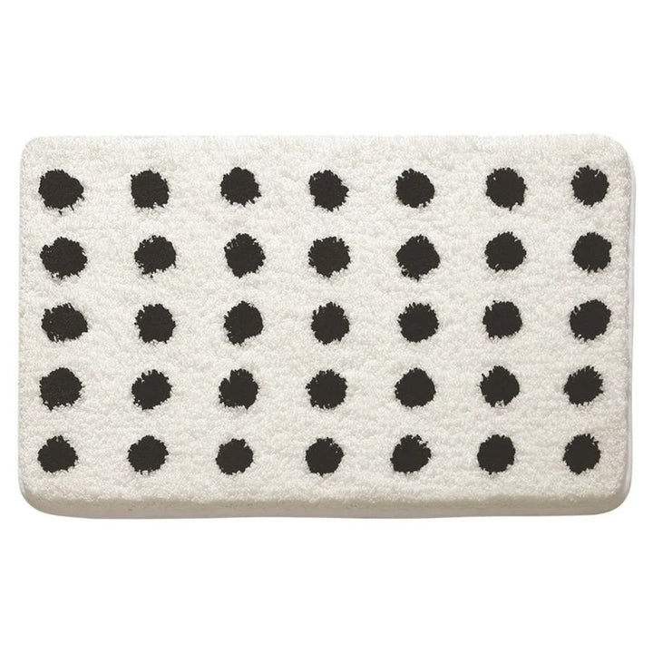 BowLift | Tufted Plush Polka Dot Bath Mat