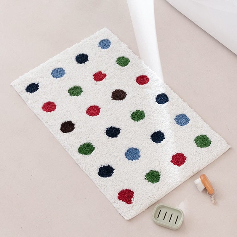 Tufting Dots Bathroom Mat Bowlift