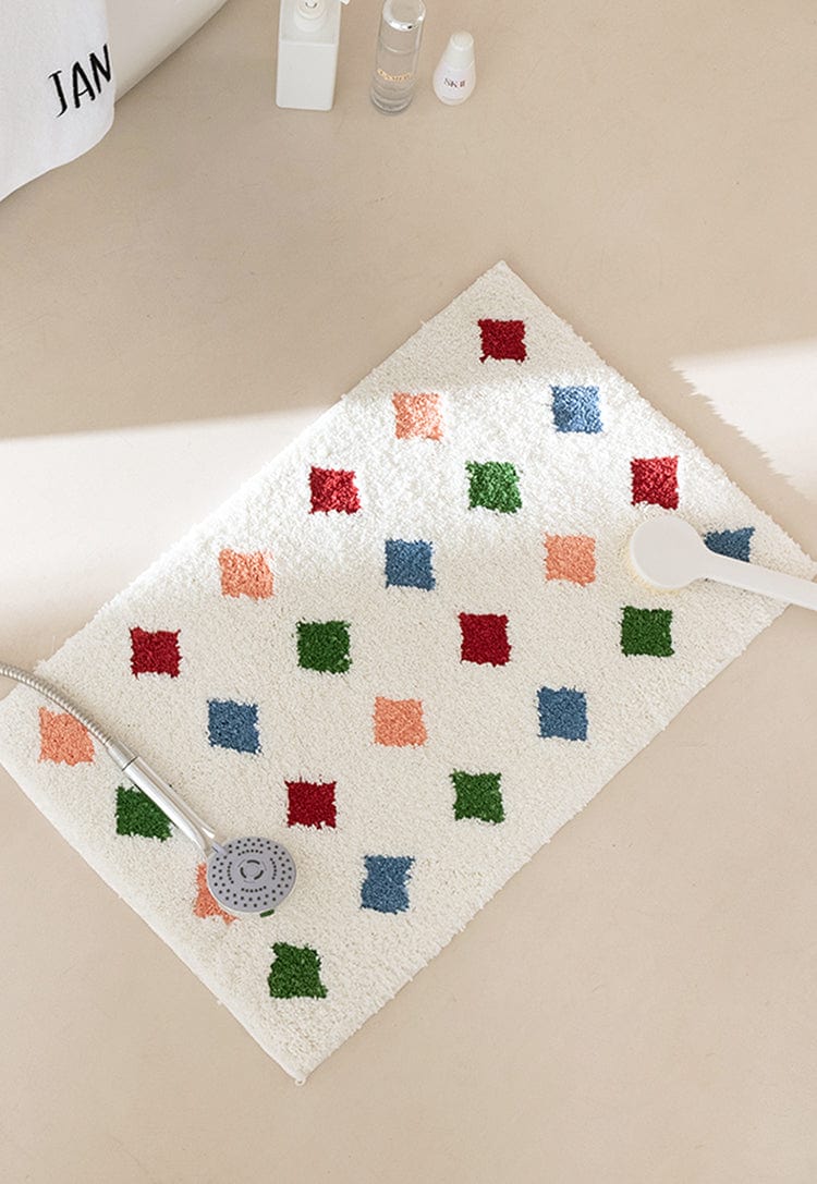 Tufting Dots Bathroom Mat Bowlift