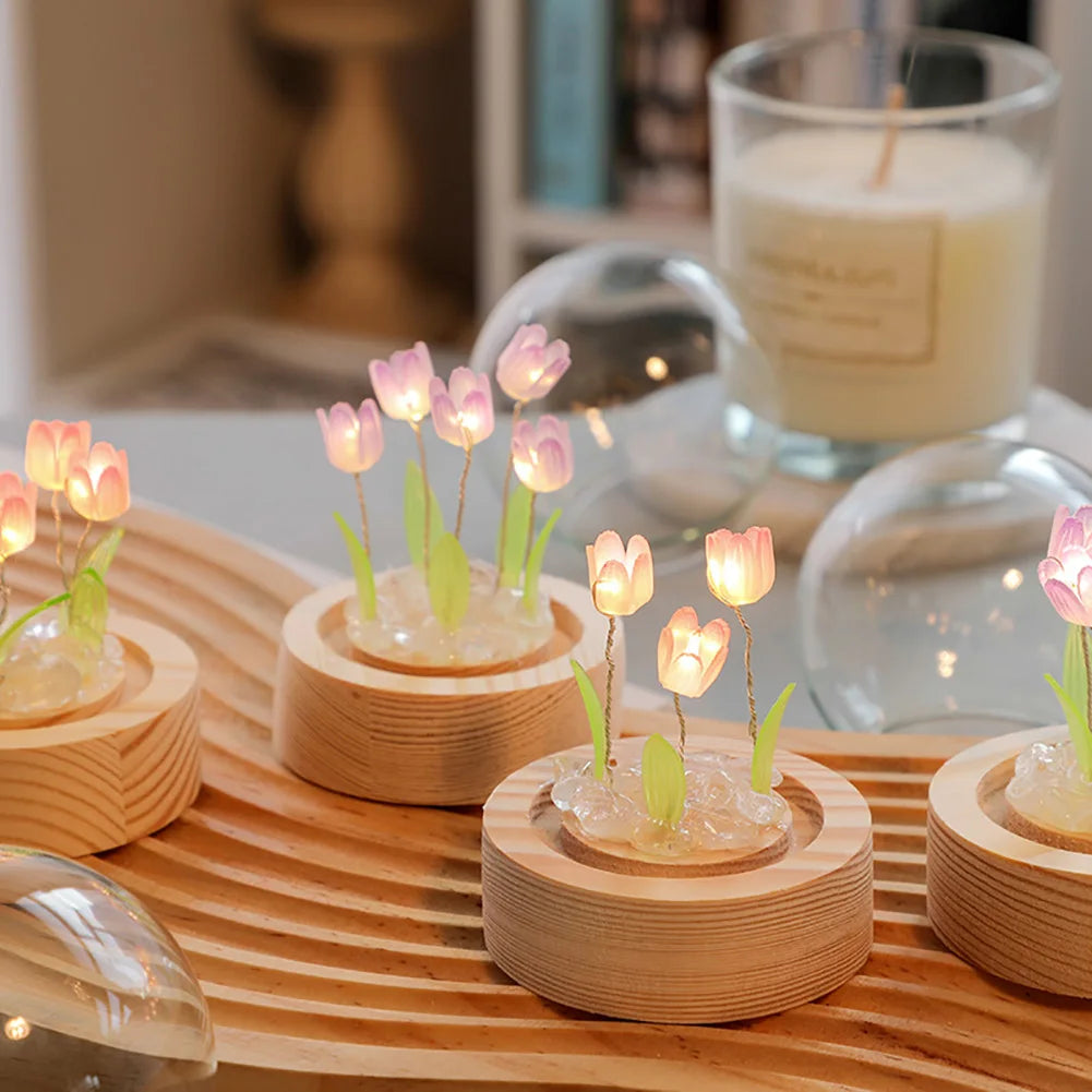 BowLift | TulipGlow Elegant Floral Table Lamp – Refined Lighting