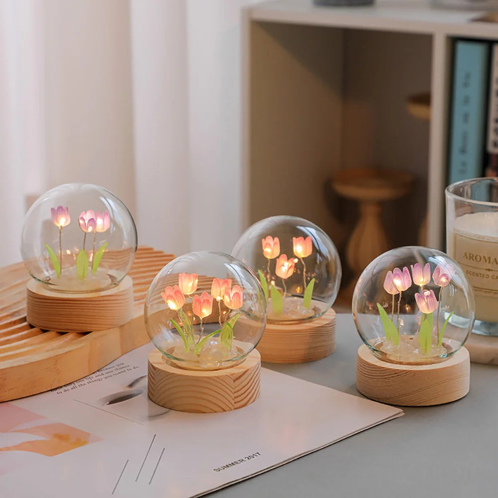 BowLift | TulipGlow Elegant Floral Table Lamp – Refined Lighting