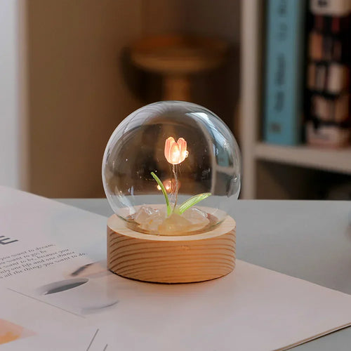 BowLift | TulipGlow Elegant Floral Table Lamp – Refined Lighting