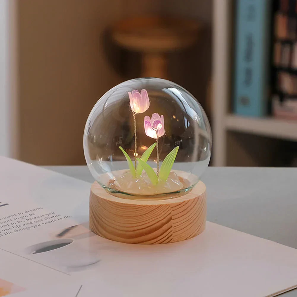 BowLift | TulipGlow Elegant Floral Table Lamp – Refined Lighting