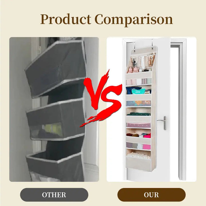 BowLift | Door Hanging Organizer with Mesh Compartments – 5-Tier Storage System