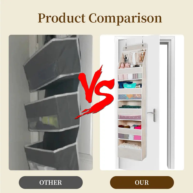 BowLift | Door Hanging Organizer with Mesh Compartments – 5-Tier Storage System