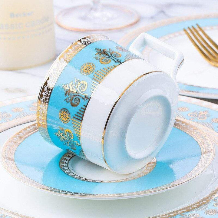 Turquoise 4-piece dinner set Bowlift