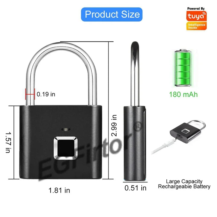 BowLift | Fingerprint Lock, which eliminates the need for keys - Finger is the only key