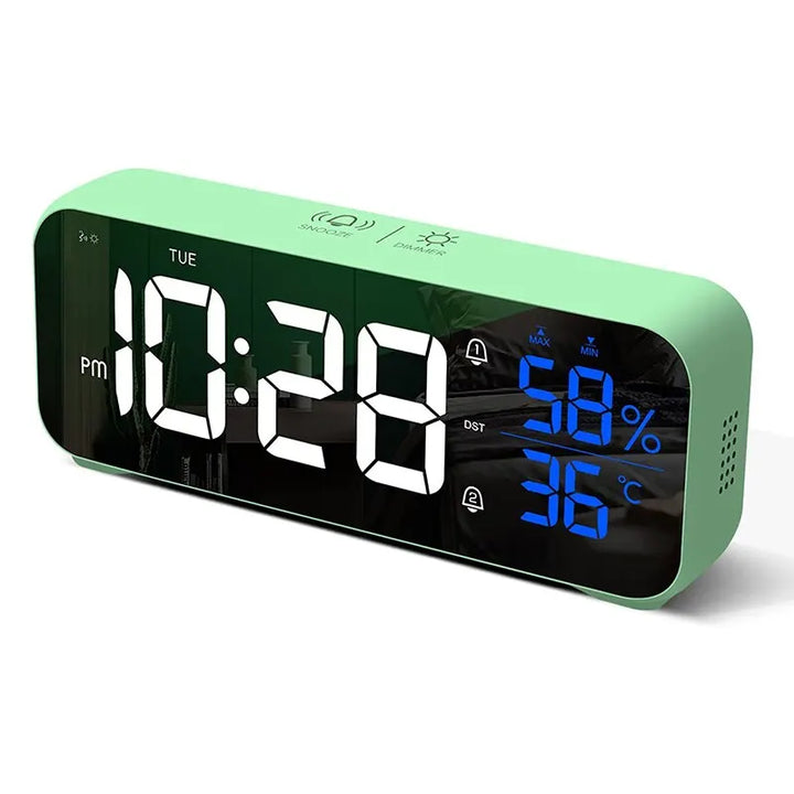 Multipurpose Musical LED Desk Clock with Alarm Function, Temperature and Humidity Display – Digital Clock for Desk and Bedroom | Bowlift