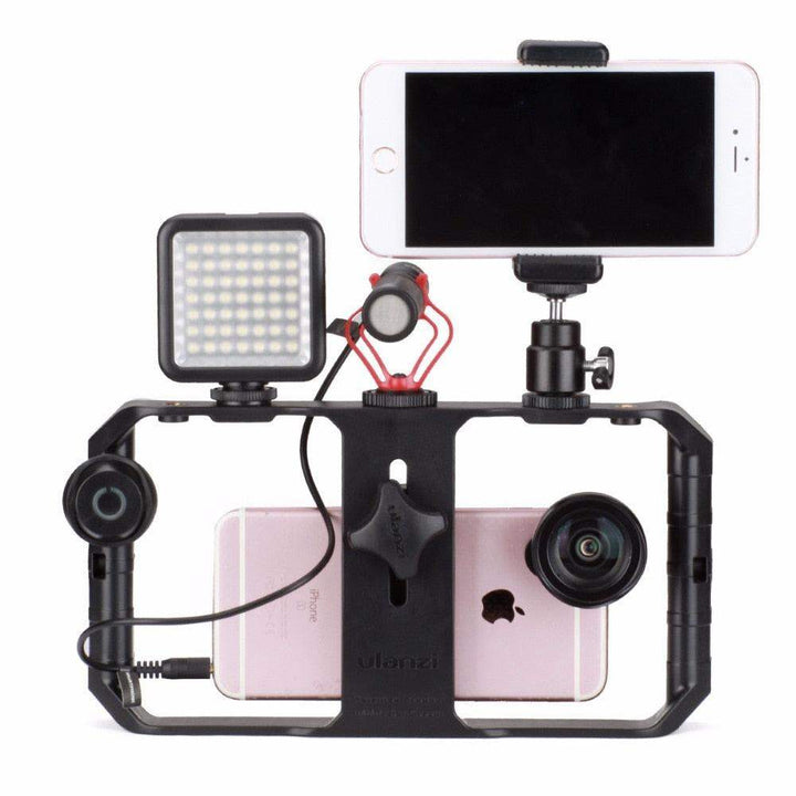 VideoGrip Smartphone Stabilizer – Professional Film Cage with Cold Shoe Mounts | Bowlift