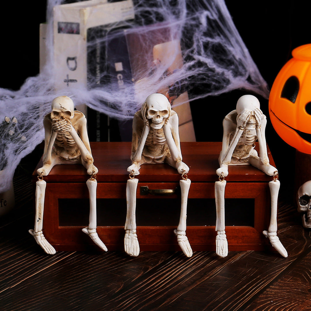BowLift | HauntTrio Boneyard Halloween Skeleton Ornaments (Set of 3)