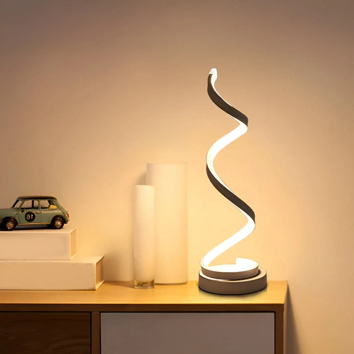 BowLift | Elegant Spiral Glow LED Desk Lamp – Energy Efficient, Sustainable & Eye-Friendly Design