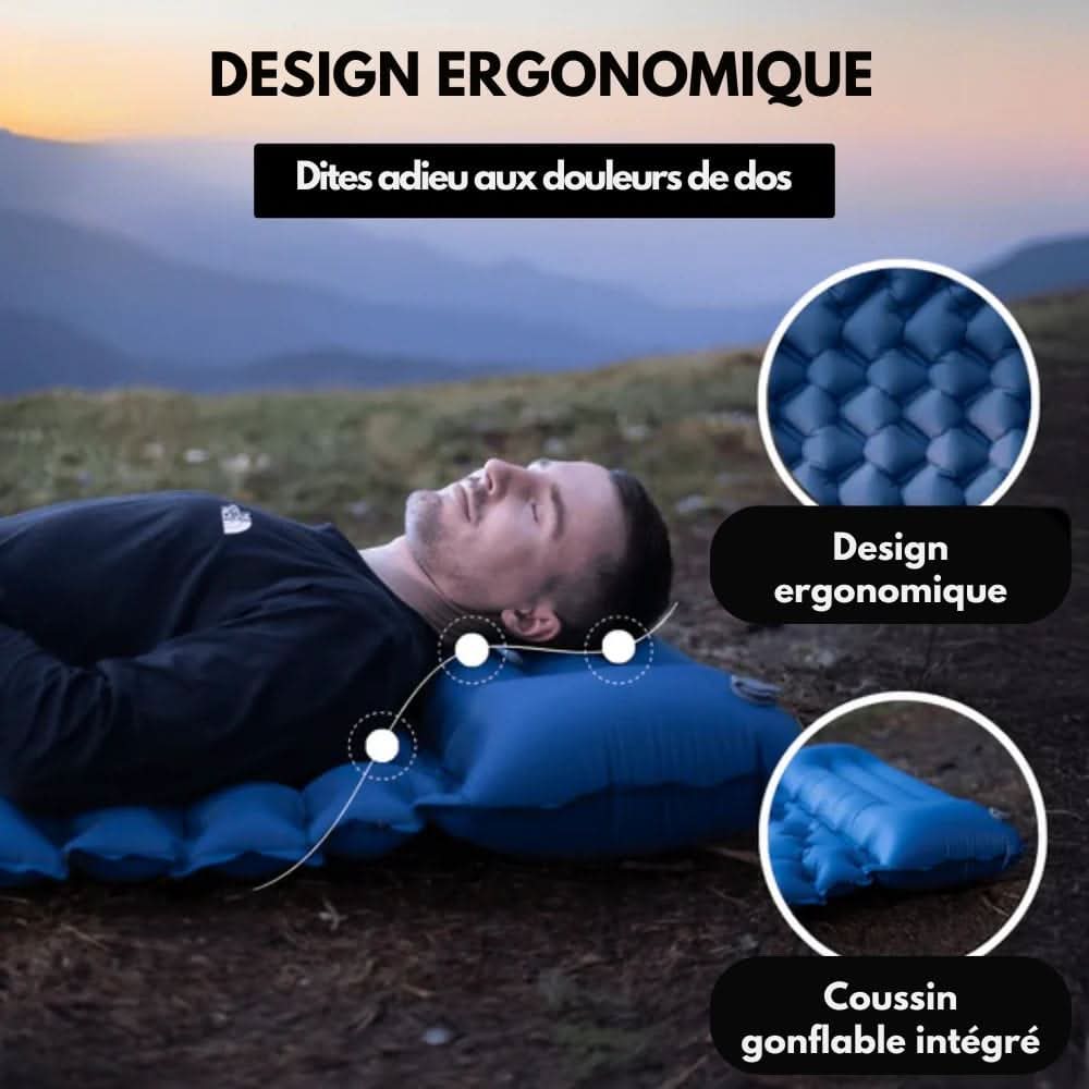 BowLift | Inflatable camping mattress with foot pump & ergonomic design