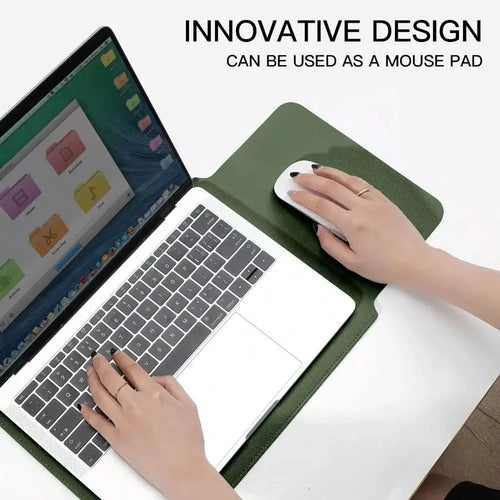 BowLift | Ultra-Slim PU Leather Laptop Sleeve (13–15 inch) – Water-Resistant & Multifunctional