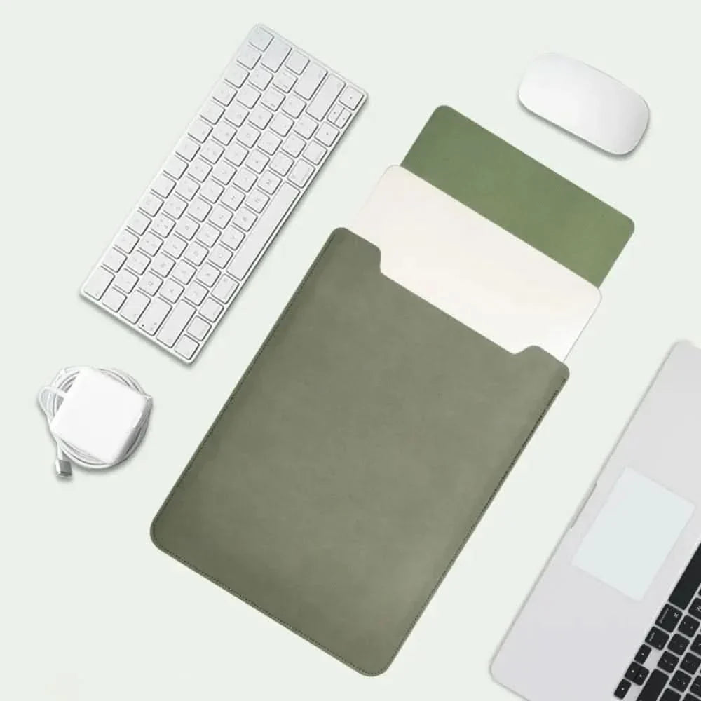 BowLift | Ultra-Slim PU Leather Laptop Sleeve (13–15 inch) – Water-Resistant & Multifunctional